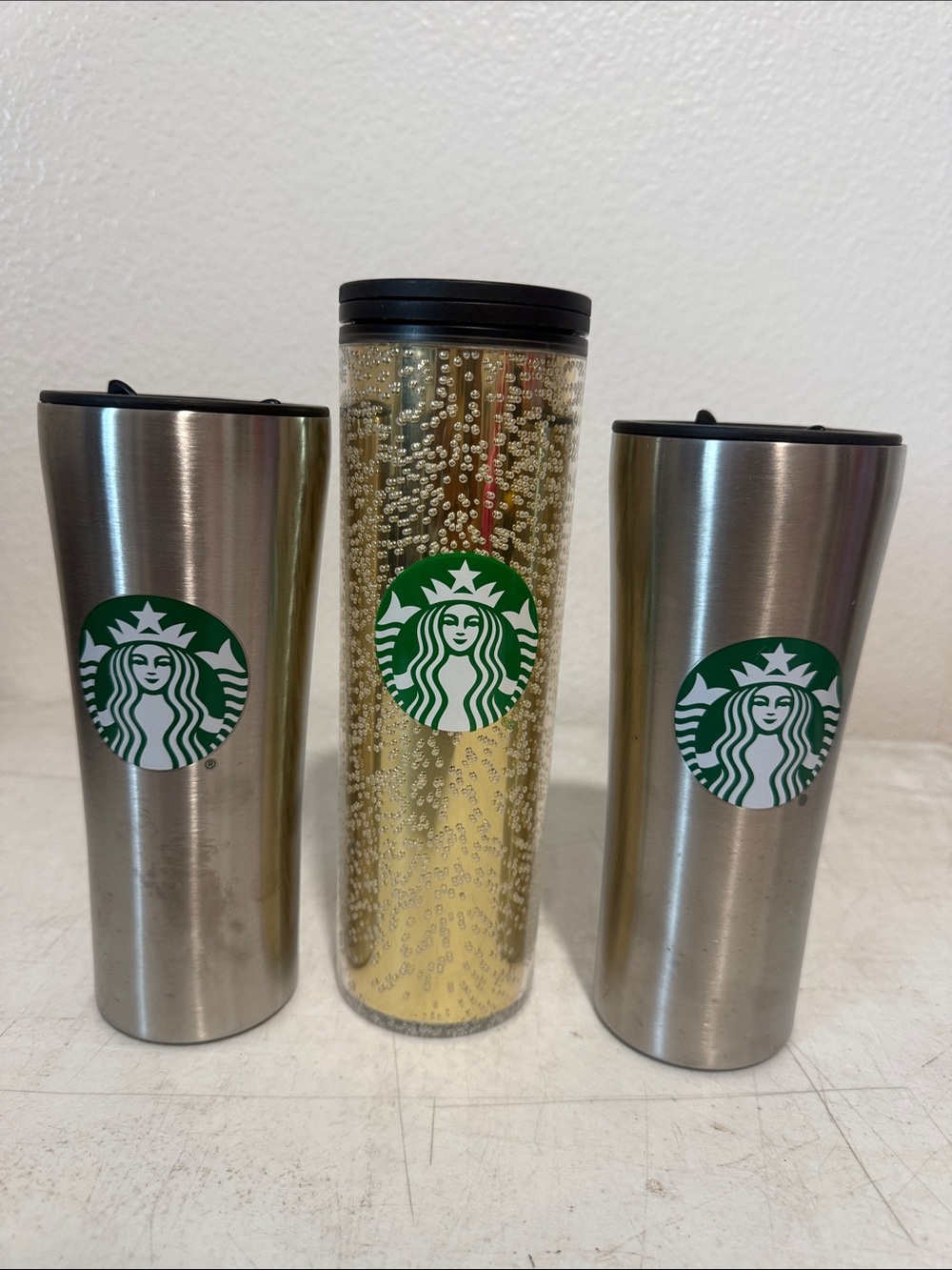 3 new Starbucks Tumblers for hot drinks. 16oz